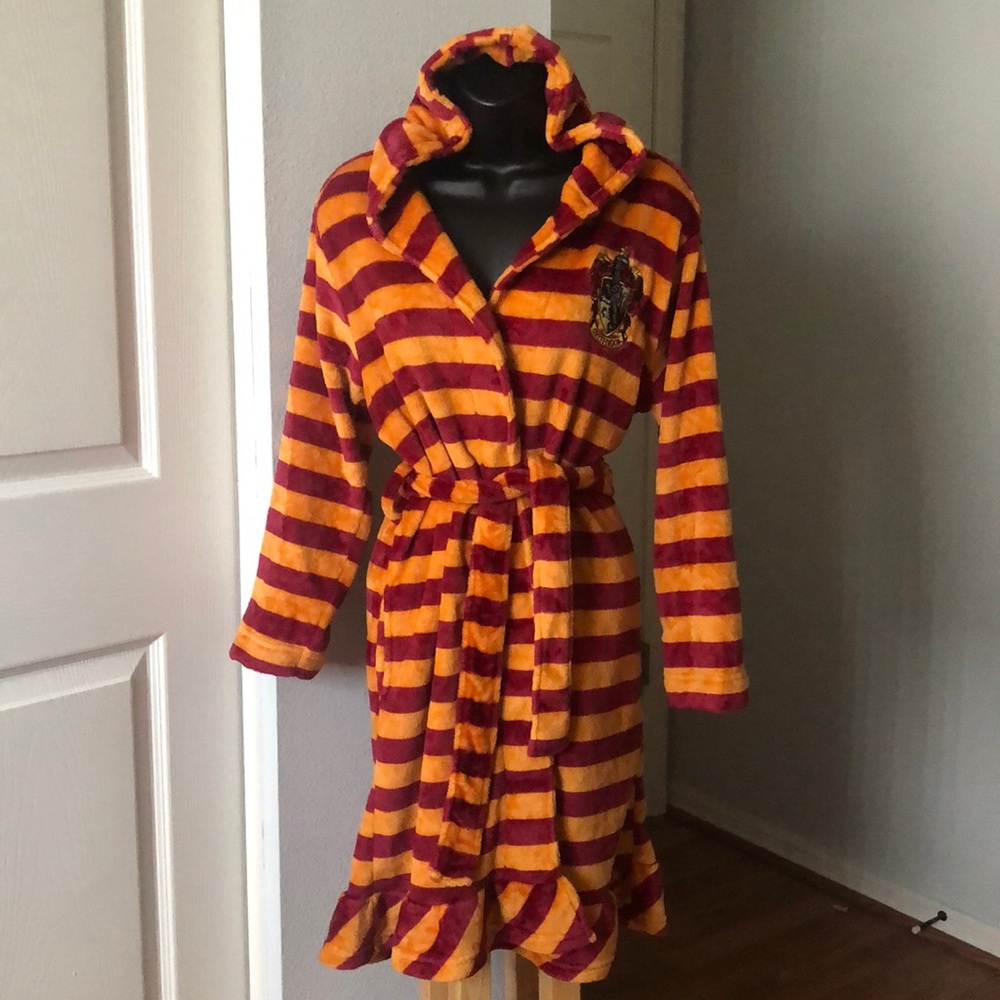Harry Potter Junior Girls Striped Ruffle Robe - Picture 3 of 7